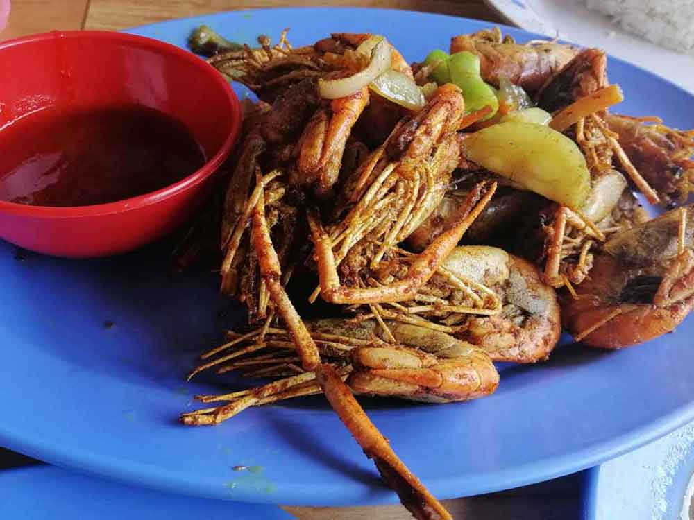 Warong Udang Galah Kuala Selangor - Fried Udang Galah